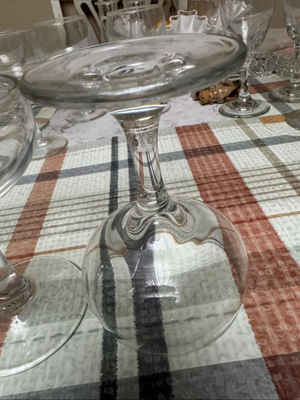 Clear Glass Coupe Cocktail Glasses - Set of 2